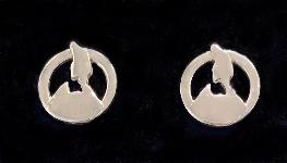 Block Island Circle Map Earrings